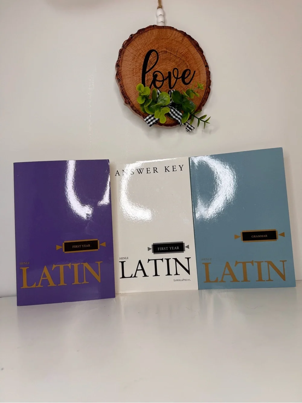 First Year Latin Workbook Set - Purple, White & Blue